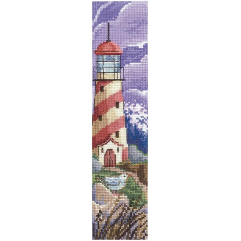Counted Cross Stitch Bookmark Kit, Storm Design, Aida 16 Count, 27 Cotton Thread Colors, 5.5 × 22 cm, Andriana
