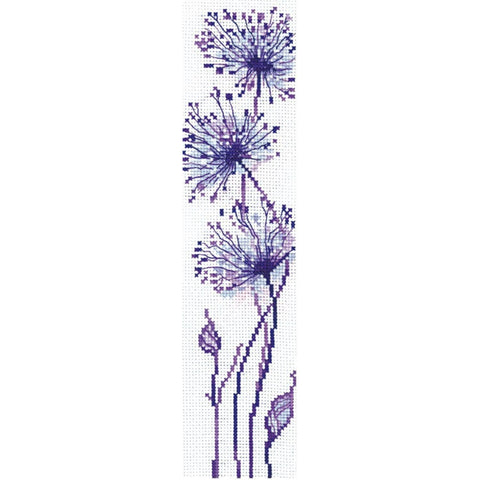Cross Stitch Bookmark Kit with Shallot Botanical Motif, Andriana Embroidery Set with Fabric, Threads, Needle and Pattern