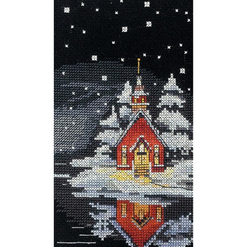 Cross Stitch Embroidery Kit, Reflection Silence Pattern, Canvas, Threads, Needle & Instructions, Andriana Wall Decor Craft