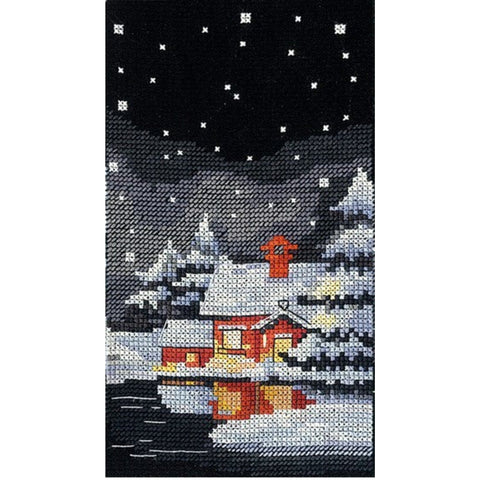 Cross Stitch Embroidery Kit with Calm Neutral Palette, Aida Canvas, Cotton Threads, Needle and Pattern by Andriana