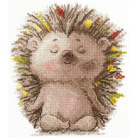 Zen Cross Stitch Embroidery Kit, Complete Set with Aida Canvas, Cotton Threads, Needle and Clear Pattern, Andriana