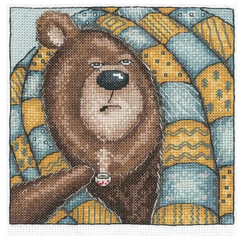 Cross Stitch Embroidery Kit “Good Morning!” Multicolor Design, 14.5 × 14 cm, Andriana DIY Craft Project