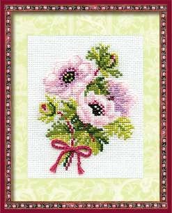 Anemones - Cross Stitch Kit from RIOLIS Ref. no.:790 - Hobby.lt 🇬🇧