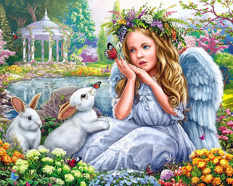 Angel in the Garden Diamond Painting Set CS2485 - Hobby.lt 🇬🇧