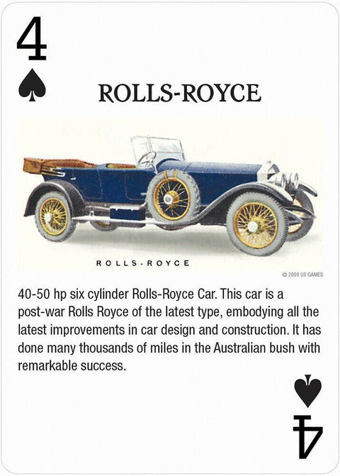 Antique Motor Cars Playing Cards Us Games Systems - Hobby.lt 🇬🇧