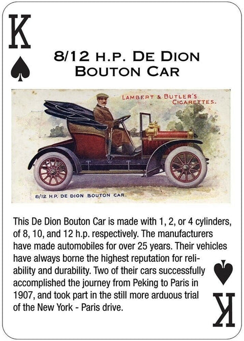 Antique Motor Cars Playing Cards Us Games Systems - Hobby.lt 🇬🇧