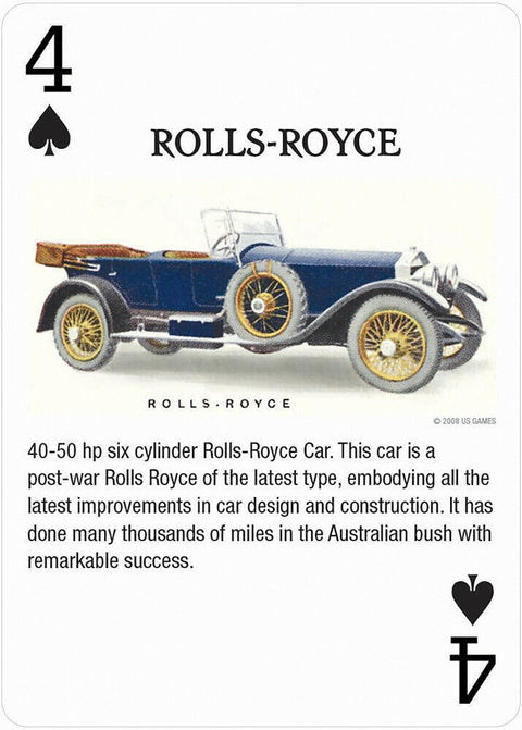 Antique Motor Cars Playing Cards Us Games Systems