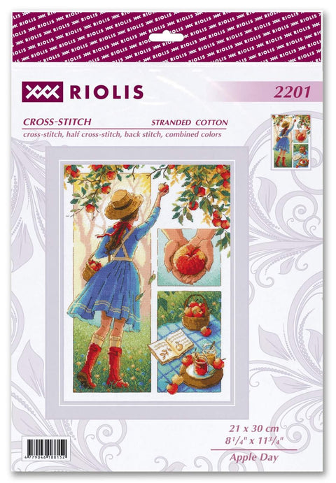 Apple Day. Cross Stitch kit by RIOLIS Ref. no.: 2201 - Hobby.lt 🇬🇧