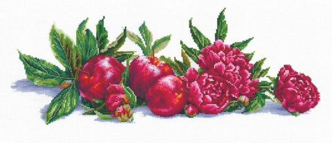 Applers And Peonies SANYA - 02 - Cross Stitch Kit by Andriana - Hobby.lt 🇬🇧