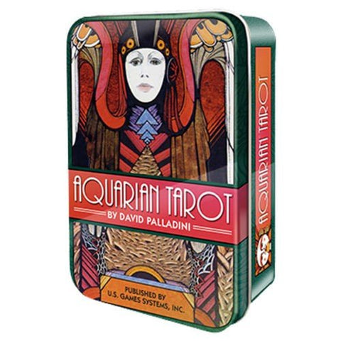 Aquarian Tarot cards in a tin US Games Systems - Hobby.lt 🇬🇧