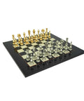Arabic Style GOLD Plated Chess Set with Briar Erable Chessboard