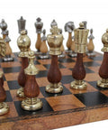 Arabic Style Wood & Metal Chess Set with Unique Chessboard - Hobby.lt 🇬🇧