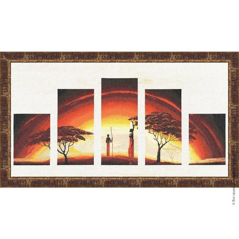 AI010 Sunset Idyll Cross Stitch Kit from Golden Fleece