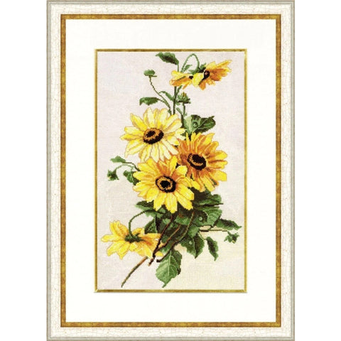 BR014 Sun flowers Cross Stitch Kit from Golden Fleece