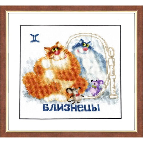 VL003 Zadiac Sign - Gemini Cross Stitch Kit from Golden Fleece