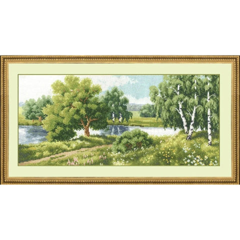 VM010 Near the River Cross Stitch Kit from Golden Fleece