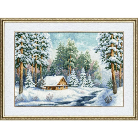 VM011 Forester's lodge Cross Stitch Kit from Golden Fleece