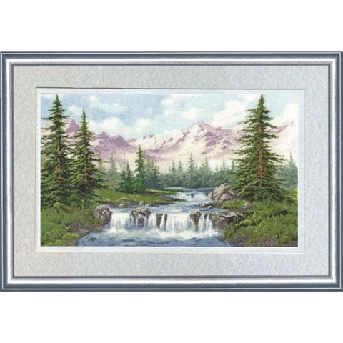 VM012 Mountain Landscape Cross Stitch Kit from Golden Fleece