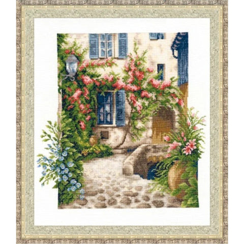 DL011 Cozy Patio Cross Stitch Kit from Golden Fleece