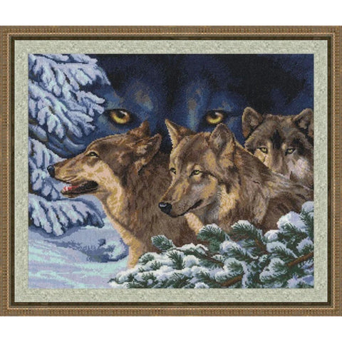 DZH018 Wolf Sight Cross Stitch Kit from Golden Fleece