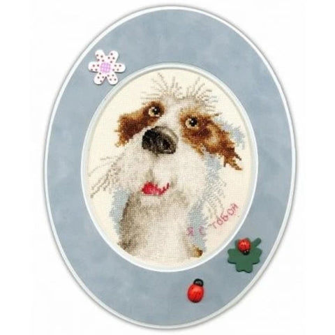 ZP003 Portrait of Homeless Dog Cross Stitch Kit from Golden Fleece