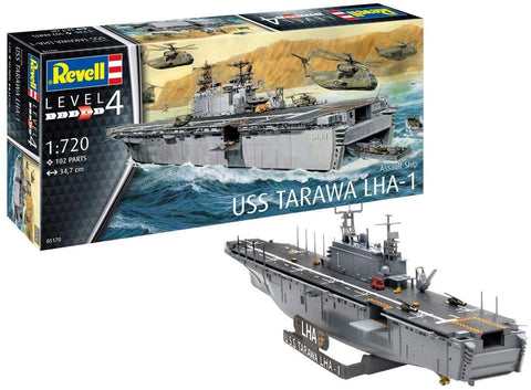 Assault Ship USS Tarawa LHA-1 - Plastic Modelling Kit By Revell