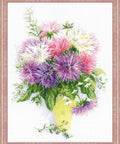 Asters - Cross Stitch Kit from RIOLIS Ref. no.:1389 - Hobby.lt 🇬🇧