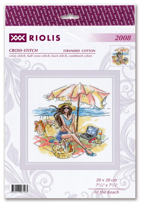 At The Beach. Cross Stitch kit by RIOLIS Ref. no.: 2008 - Hobby.lt 🇬🇧