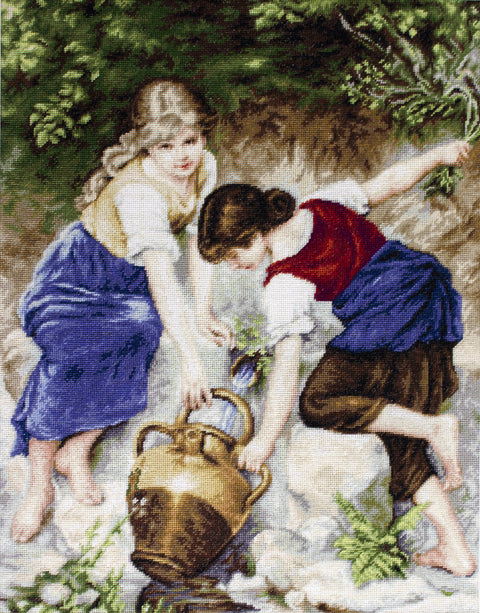 At the Fountain SB564 - Cross Stitch Kit