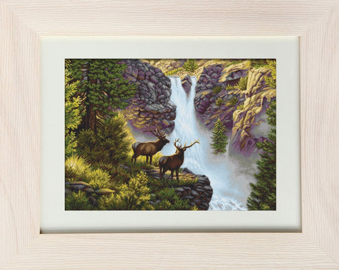 At the Waterfall SB470 - Cross Stitch Kit by Luca-s