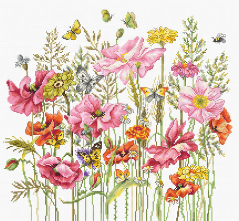 August Bouquet SB2387 - Cross Stitch Kit - Hobby.lt 🇬🇧