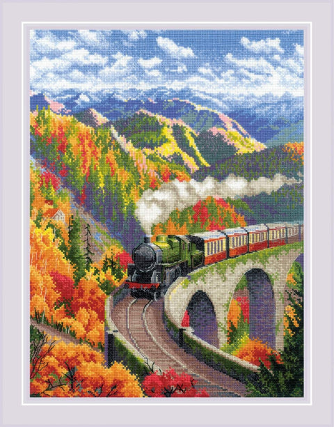 Autumn Express. Cross Stitch kit by RIOLIS Ref. no.: 2211 - Hobby.lt 🇬🇧