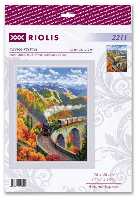 Autumn Express. Cross Stitch kit by RIOLIS Ref. no.: 2211 - Hobby.lt 🇬🇧