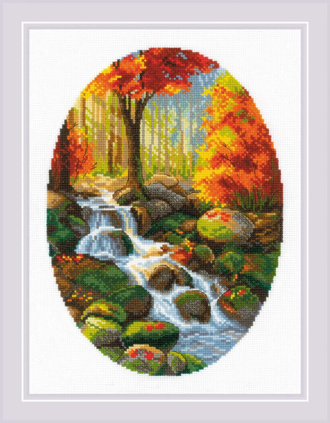 Autumn Foliage. Cross Stitch kit by RIOLIS Ref. no.: 1978 - Hobby.lt 🇬🇧