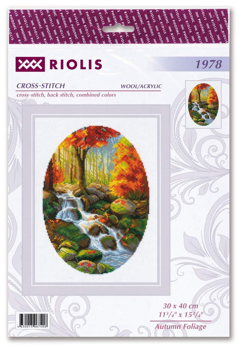 Autumn Foliage. Cross Stitch kit by RIOLIS Ref. no.: 1978 - Hobby.lt 🇬🇧