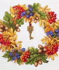 Autumn Wreath SK99 cross stitch kit by Merejka - Hobby.lt 🇬🇧