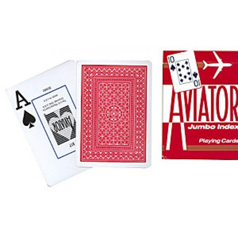 Aviator Jumbo poker cards (Red) - Hobby.lt 🇬🇧