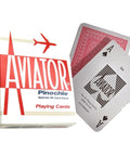 Aviator Pinochle Standard poker cards (Red)