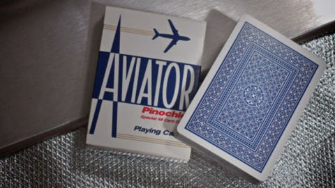 Aviator Pinochle Standard poker cards (Blue)