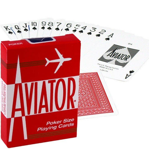 Aviator Standard poker cards (Red) - Hobby.lt 🇬🇧