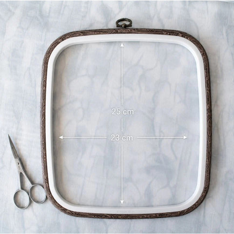 Nurge Flexi Hoop Square 23x25 cm, Dark Brown