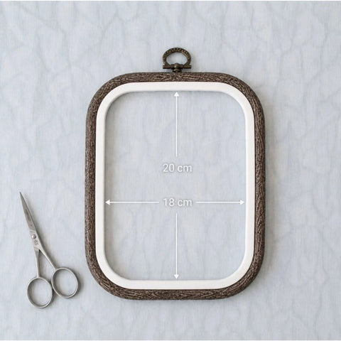 Nurge Flexi Hoop Square 18x20 cm, Dark Brown