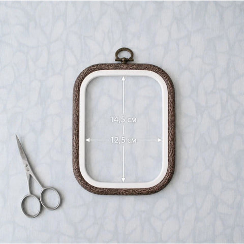 Nurge Flexi Hoop Square 12.5x14.5 cm, Dark Brown