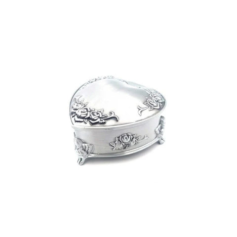 Metal jewelry box in the shape of a heart - 2099
