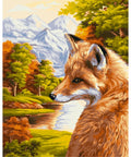 Wizardi Painting by Numbers Kit Fox 40x50 cm H055
