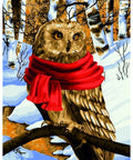 Wizardi Painting by Numbers Kit Warm Scarf 40x50 cm L022