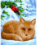 Wizardi Painting by Numbers Kit Little Fox 40x50 cm L024