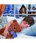 Wizardi Painting by Numbers Kit Winter Sleep 40x50 cm L032