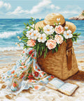 Cross Stitch Kit Azure Beach 29x29 cm, Luca-S