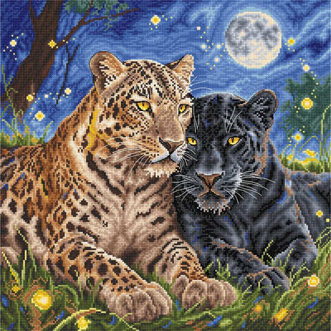 Cats Night Cross Stitch Kit, AVA Stitch